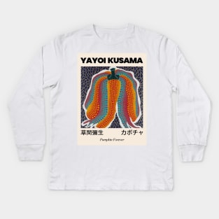 Yayoi Kusama Pumpkin Forever Exhibition Kids Long Sleeve T-Shirt